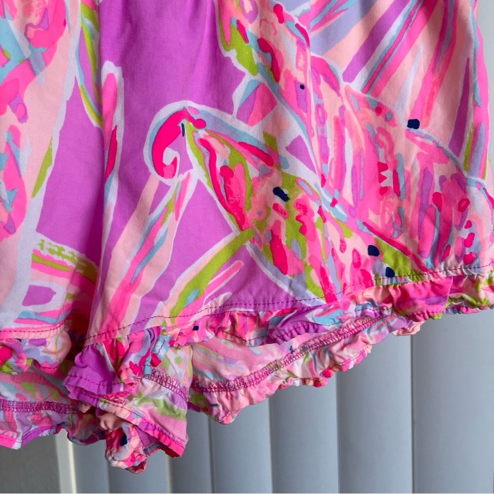 Lilly Pulitzer Kya Ruffle Hem Shorts Sunseekers Size S - Picture 4 of 10